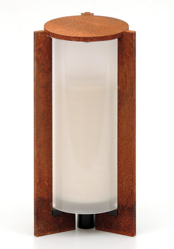 Grablampe "TRIO" für Steinsockel (Milchglas, 7-Tagesbrenner)