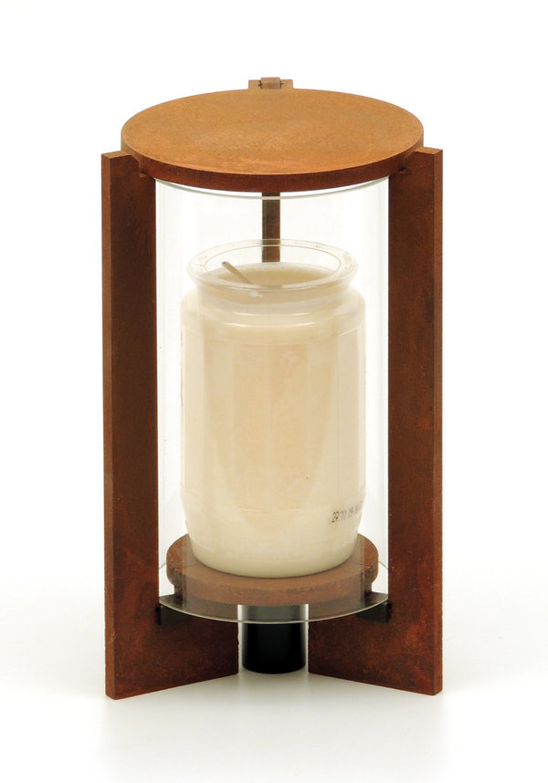 Grablampe "TRIO" mit Erdspieß (Klarglas, 3-Tagesbrenner)